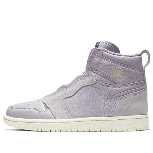 Nike Air Jordan 1 Korkeat Topit Vetoketjulliset Retrokoripallokengät Naisille Violetit