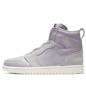 Nike Air Jordan 1 Korkeat Topit Vetoketjulliset Retrokoripallokengät Naisille Violetit