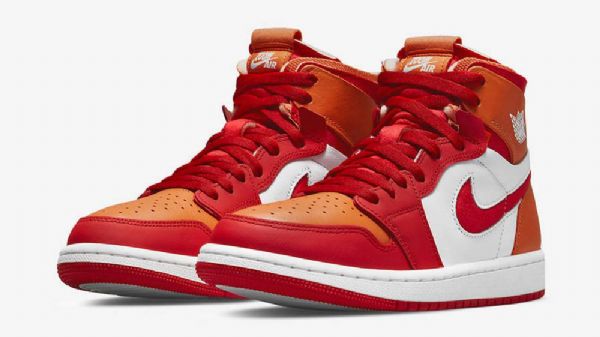 Nike Air Jordan 1 Korkeat Topit Zoom cmft Fire Curry Kengät Naisille Oranssinpunainen