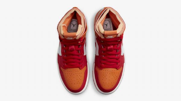 Nike Air Jordan 1 Korkeat Topit Zoom cmft Fire Curry Kengät Naisille Oranssinpunainen