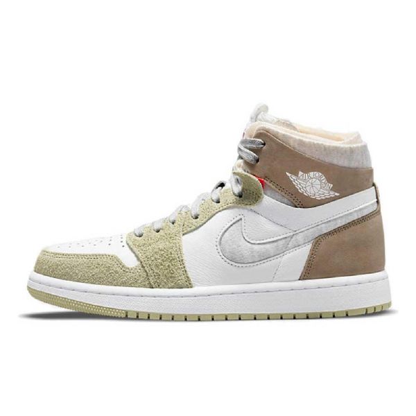 Nike Air Jordan 1 Korkeat Topit Zoom cmft Kengät Miehille Valkoinen Khaki Mint