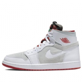 Nike Air Jordan 1 Korkeat Topit Zoom Comfort Hare Retro Koripallokengät Miehille Harmaa