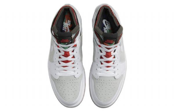 Nike Air Jordan 1 Korkeat Topit Zoom Comfort Hare Retro Koripallokengät Miehille Harmaa