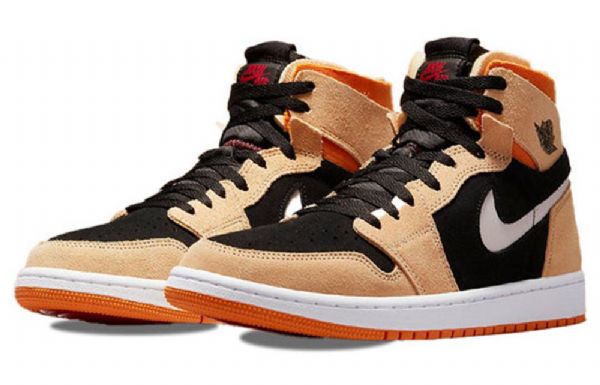 Nike Air Jordan 1 Korkeat Topit Zoom Comfort Pumpkin Spice Retro Koripallokengät Miehille Ruskea