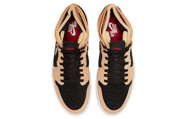Nike Air Jordan 1 Korkeat Topit Zoom Comfort Pumpkin Spice Retro Koripallokengät Miehille Ruskea