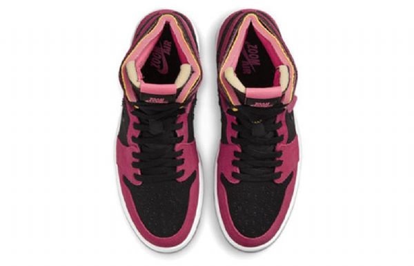 Nike Air Jordan 1 Korkeat Topit Zoom Comfort Retro Koripallokengät Miehille Musta Burgundy