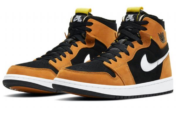 Nike Air Jordan 1 Korkeat Topit Zoom Comfort Retro Koripallokengät Miehille Ruskea Musta