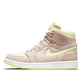 Nike Air Jordan 1 Korkeat Topit Zoom Comfort Retro-koripallokengät Naisille Khakinvihreä