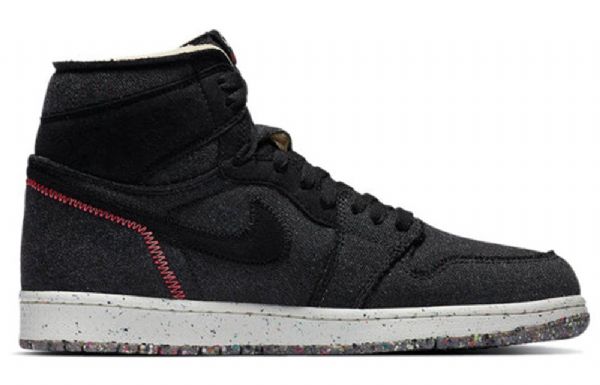 Nike Air Jordan 1 Korkeat Topit Zoom Retro Koripallokengät Miehille Musta