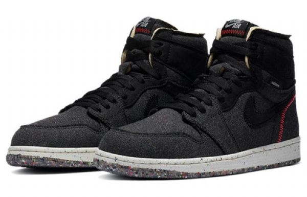Nike Air Jordan 1 Korkeat Topit Zoom Retro Koripallokengät Miehille Musta