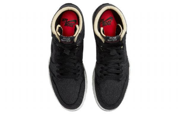 Nike Air Jordan 1 Korkeat Topit Zoom Retro Koripallokengät Miehille Musta