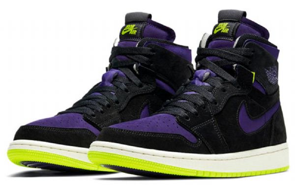 Nike Air Jordan 1 Korkeat Topit Zoom Retro Koripallokengät Naisille Musta Violetti