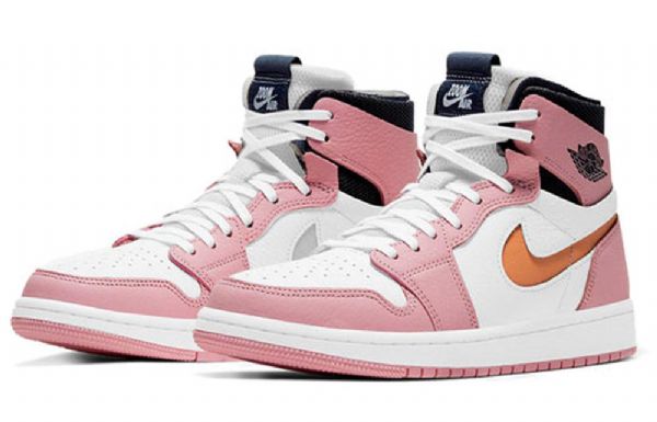 Nike Air Jordan 1 Korkeat Topit Zoom Retro Koripallokengät Naisille Vaaleanpunainen