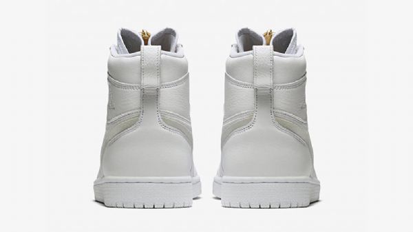 Nike Air Jordan 1 Korkeat Vetoketjukengät Miehille Valkoinen