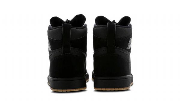 Nike Air Jordan 1 Korkeat Vetoketjukengät Miesten Mustat