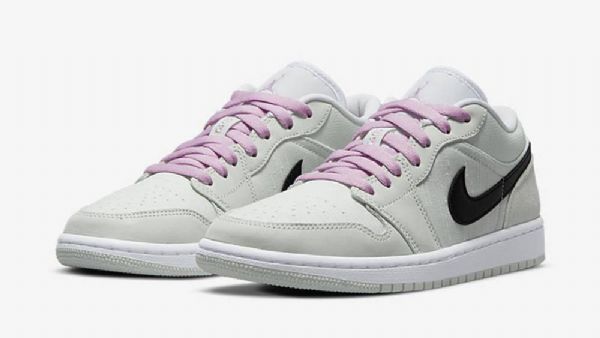 Nike Air Jordan 1 Low Tops Barely Kengät Naisille Vihreä Vaaleanpunainen