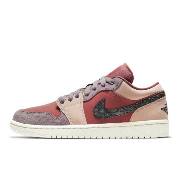 Nike Air Jordan 1 Low Tops Canyon Rust Kengät Naisille Burgundy Pinkki