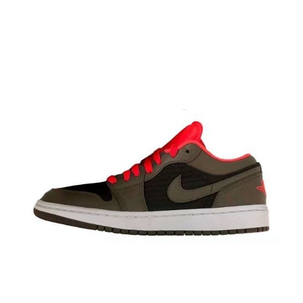 Nike Air Jordan 1 Low Tops Crimson Kengät Naisille Musta Oliivinvihreä