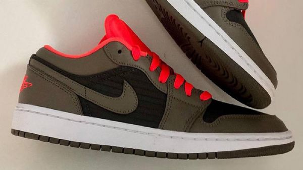 Nike Air Jordan 1 Low Tops Crimson Kengät Naisille Musta Oliivinvihreä