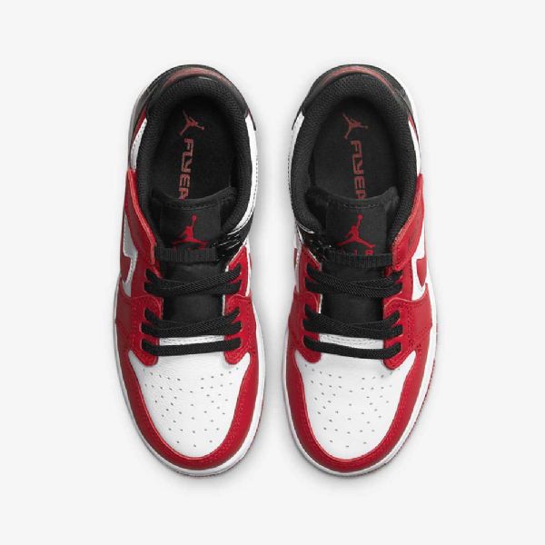Nike Air Jordan 1 Low Tops Flyease-kengät Lapsille Valkoinen Musta Punainen