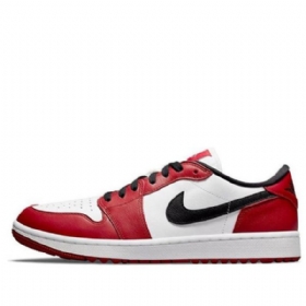 Nike Air Jordan 1 Low Tops Golf Chicago Athletic Kengät Miehille Valkoinen Punainen