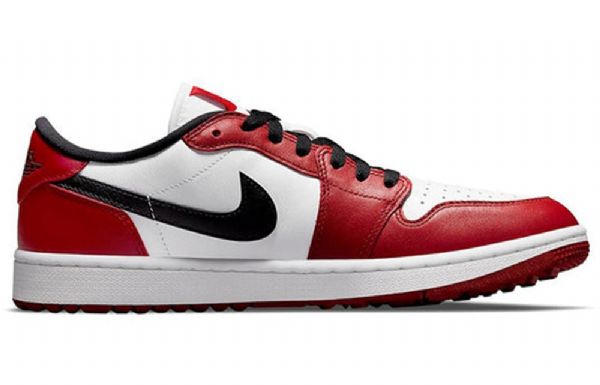 Nike Air Jordan 1 Low Tops Golf Chicago Athletic Kengät Miehille Valkoinen Punainen