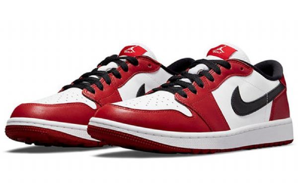 Nike Air Jordan 1 Low Tops Golf Chicago Athletic Kengät Miehille Valkoinen Punainen