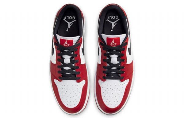 Nike Air Jordan 1 Low Tops Golf Chicago Athletic Kengät Miehille Valkoinen Punainen