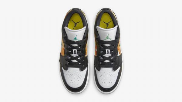 Nike Air Jordan 1 Low Tops Gs Drip Kengät Naisille Musta Harmaa
