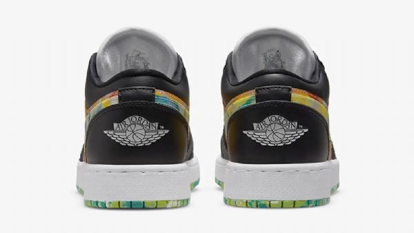 Nike Air Jordan 1 Low Tops Gs Drip Kengät Naisille Musta Harmaa