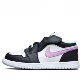 Nike Air Jordan 1 Low Tops Kaikki Lasten Kengät Valkoinen Musta Purppura
