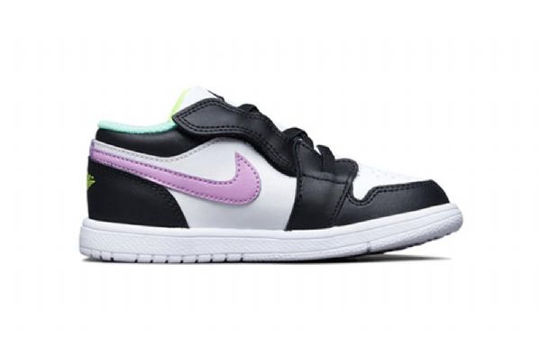 Nike Air Jordan 1 Low Tops Kaikki Lasten Kengät Valkoinen Musta Purppura
