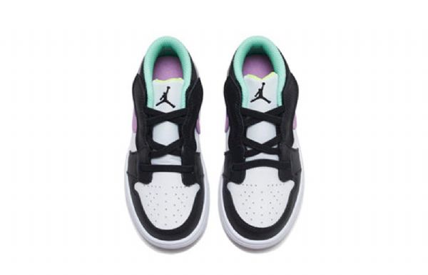 Nike Air Jordan 1 Low Tops Kaikki Lasten Kengät Valkoinen Musta Purppura