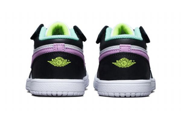 Nike Air Jordan 1 Low Tops Kaikki Lasten Kengät Valkoinen Musta Purppura