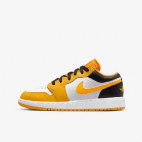 Nike Air Jordan 1 Low Tops Kengät Lapsille Keltainen Valkoinen Musta