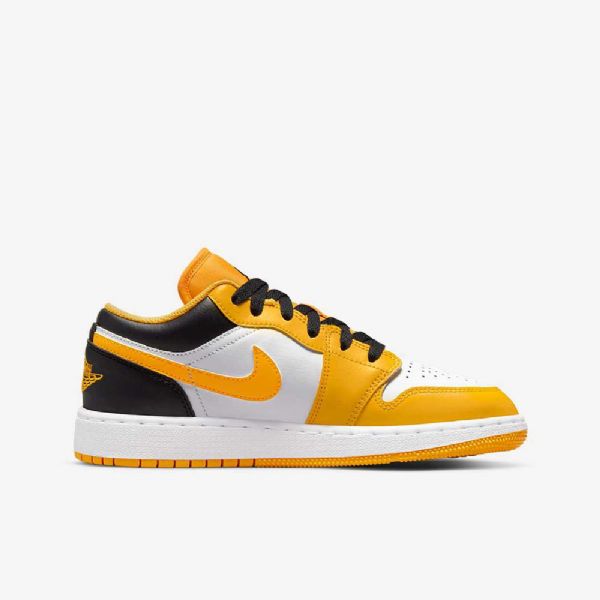 Nike Air Jordan 1 Low Tops Kengät Lapsille Keltainen Valkoinen Musta