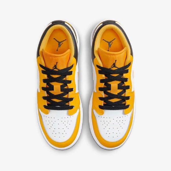 Nike Air Jordan 1 Low Tops Kengät Lapsille Keltainen Valkoinen Musta
