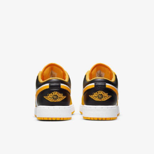 Nike Air Jordan 1 Low Tops Kengät Lapsille Keltainen Valkoinen Musta