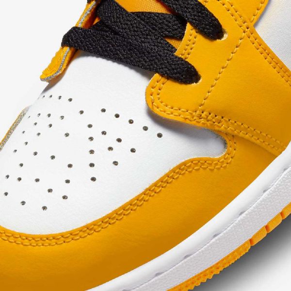 Nike Air Jordan 1 Low Tops Kengät Lapsille Keltainen Valkoinen Musta