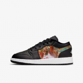 Nike Air Jordan 1 Low Tops Kengät Lapsille Mustat Tummat