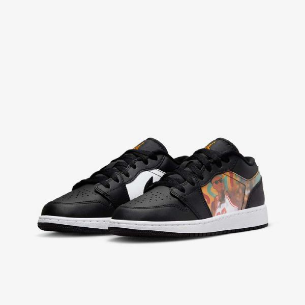Nike Air Jordan 1 Low Tops Kengät Lapsille Mustat Tummat