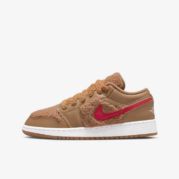 Nike Air Jordan 1 Low Tops Kengät Lapsille Ruskea Pinkki Punainen Sininen