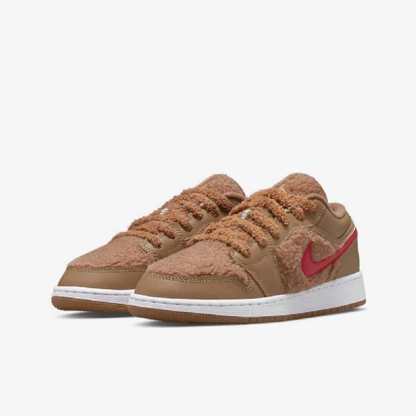 Nike Air Jordan 1 Low Tops Kengät Lapsille Ruskea Pinkki Punainen Sininen