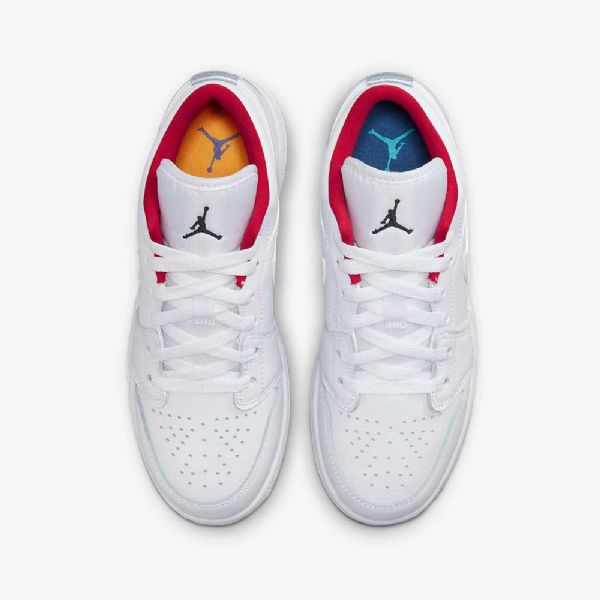 Nike Air Jordan 1 Low Tops Kengät Lapsille Valkoinen Punainen Sininen Musta