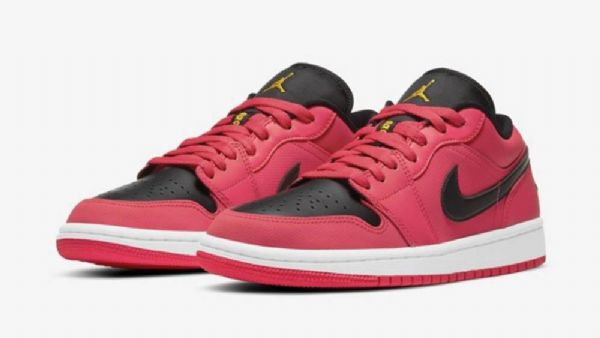 Nike Air Jordan 1 Low Tops Kengät Naisille Musta Punainen Keltainen