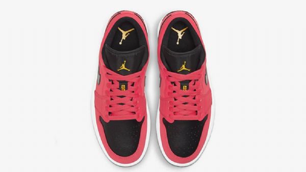 Nike Air Jordan 1 Low Tops Kengät Naisille Musta Punainen Keltainen