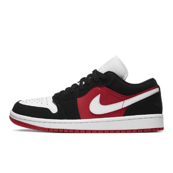 Nike Air Jordan 1 Low Tops Kengät Naisille Musta Valkoinen Punainen