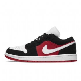 Nike Air Jordan 1 Low Tops Kengät Naisille Musta Valkoinen Punainen