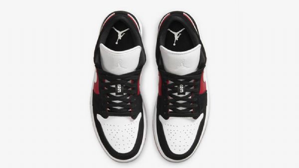 Nike Air Jordan 1 Low Tops Kengät Naisille Musta Valkoinen Punainen
