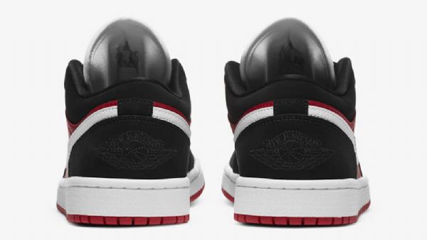 Nike Air Jordan 1 Low Tops Kengät Naisille Musta Valkoinen Punainen
